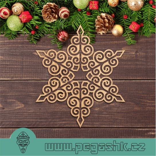 Dřevěná vánoční hvězda - Christmas Star decor - Kliknutím na obrázek zavřete